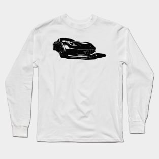 C7 Corvette Stingray - monochrome stylized #2 Long Sleeve T-Shirt